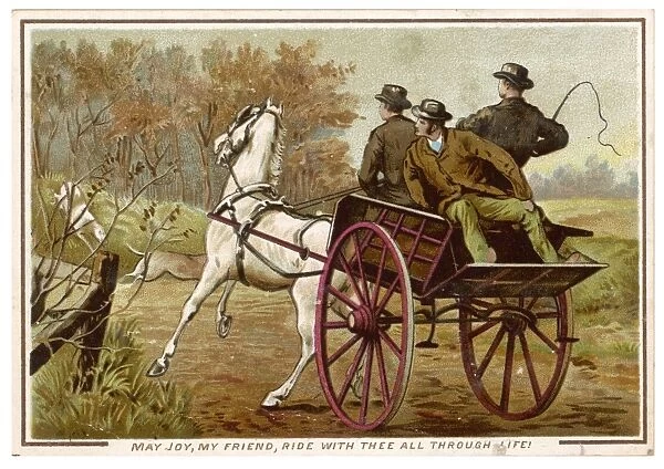 3 Men in a Dog Cart