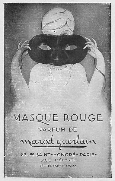 Advert for Masque Rouge - perfume by Marcel Guerlain, 1927