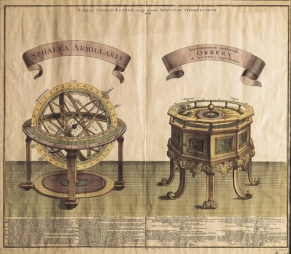 Armilar sphere and planetarium (1774). SPAIN