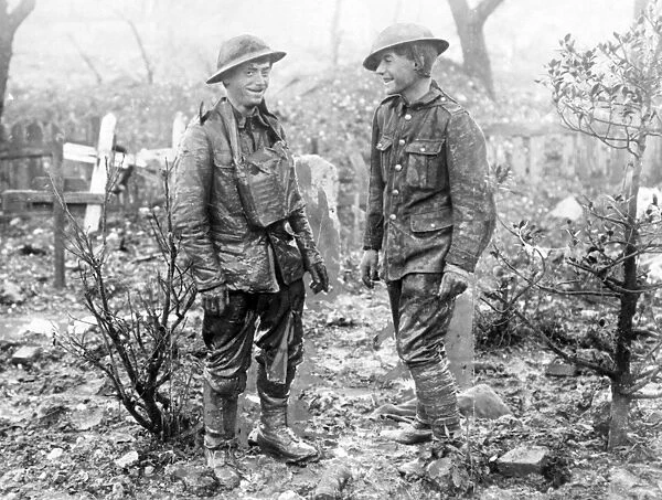 Two British soldiers on the Western Front, WW1