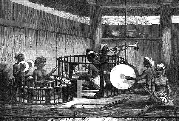 Burmese musicians, 1872