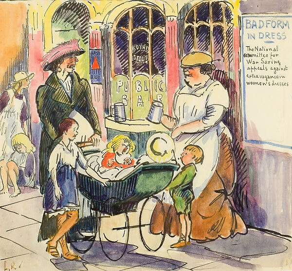Cartoon, Bad Form in Dress, by Rodo Pissarro, WW1