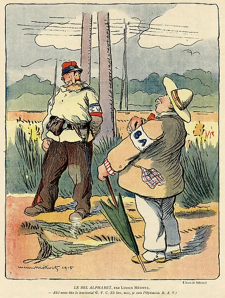 Cartoon, The Good Alphabet, WW1