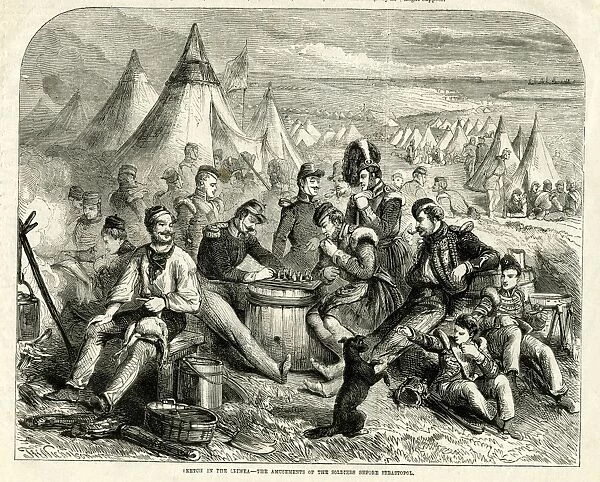 Crimean War, playing chess before Sebastopol