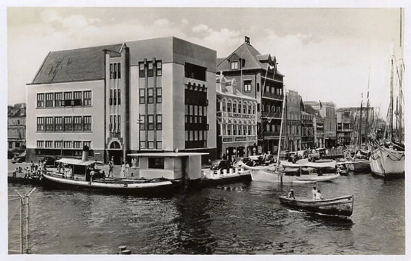 Curacao - Customs and Commercial Quay - Dutch West Indies