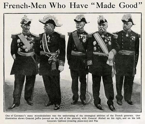 Five French generals, WW1