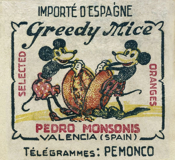 Fruit Label -- Pedro Monsonis oranges