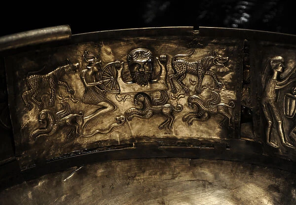 The Gundestrup cauldron. Silver vessel. 200 BC and 300 AD. B