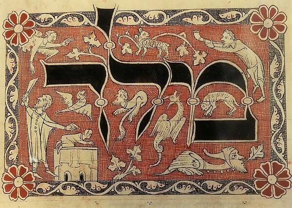History of the Jews. Middle Ages. Miniauture depicting the S