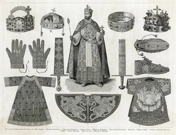 Holy Roman Emperor with costume items