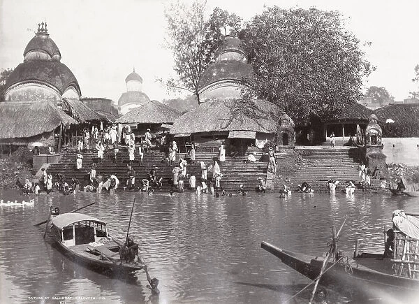 India - bathing at Kali Ghat, Calcutta