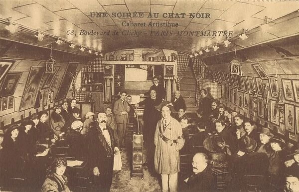 The interior of Le Chat Noir, Montmartre, Paris, 1920s