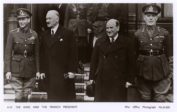 King George VI and French President Albert Francois Lebrun