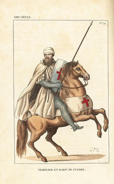 Knight Templar in combat uniform, 13th century