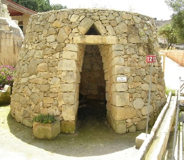 Maltese traditional round stone hut, Siggiewi, Malta