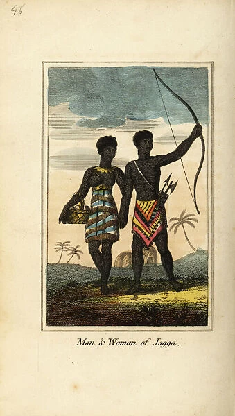 Man and woman of Jagga or Chaga, Africa, 1818