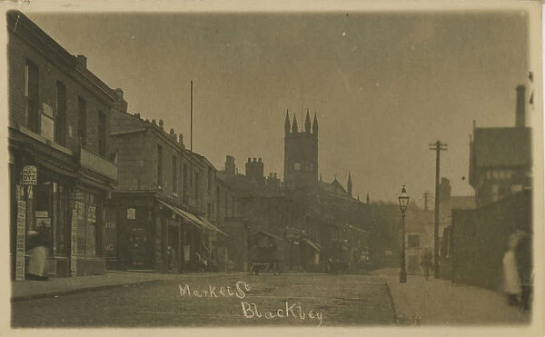 Market Street, Blackley, Manchester, Moston, Lancashire, England. Date: 1900s