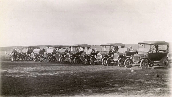 Model T Ford cars at Hoskins, Nebraska, USA