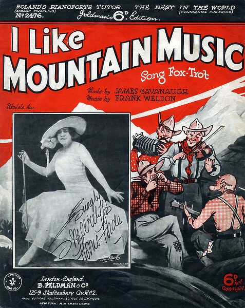 Music cover, I Like Mountain Music, fox trot song