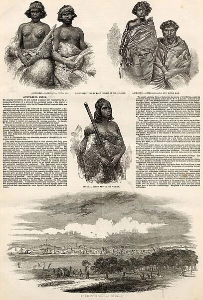 Page from The Illustrated London News reporting on the indigenous people of Australia