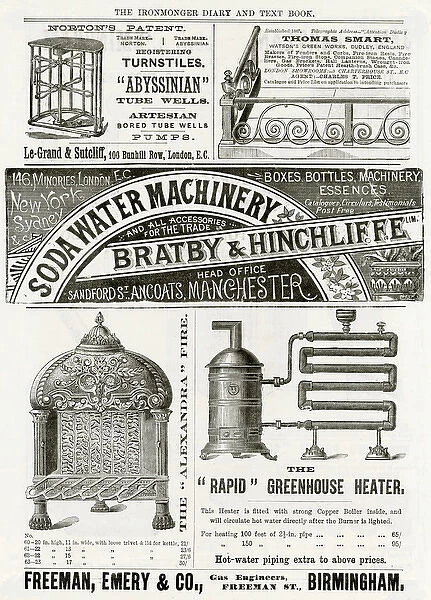 Page from Ironmonger Diary 1889