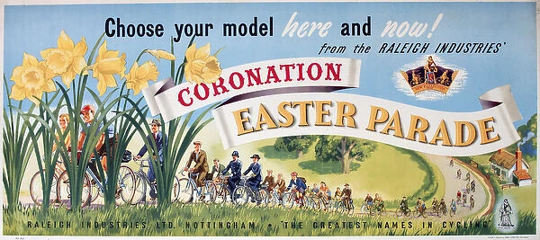Poster, Coronation Easter Parade of bicycles