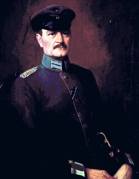 Prussian Pioneer Major wearing Iron Cross, 2nd Class