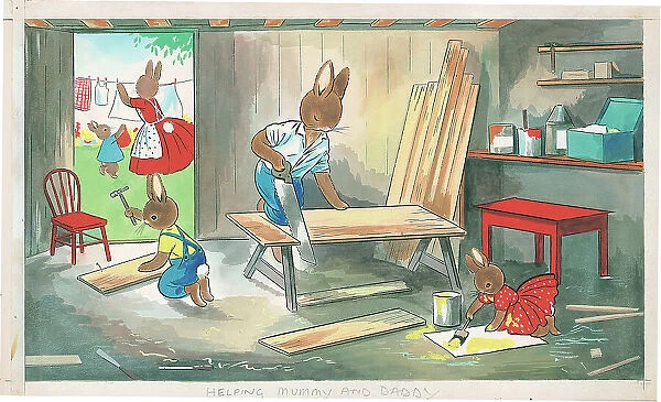 Rabbits in the workshed