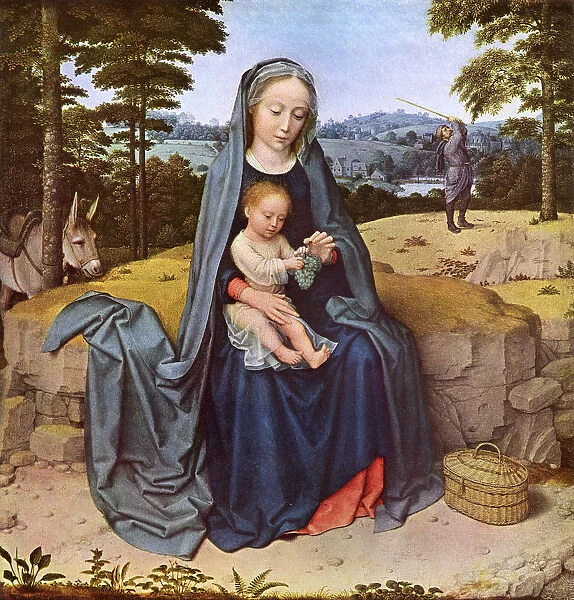 Rest on the Flight into Egypt by Gerard David (c. 1460-1523)