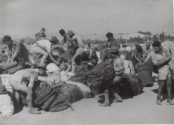 Scouts distributing blankets in Zakynthos, Greece