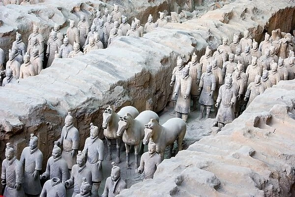 Terracotta Army. 221-206 BC. CHINA. Xian. Mausoleum