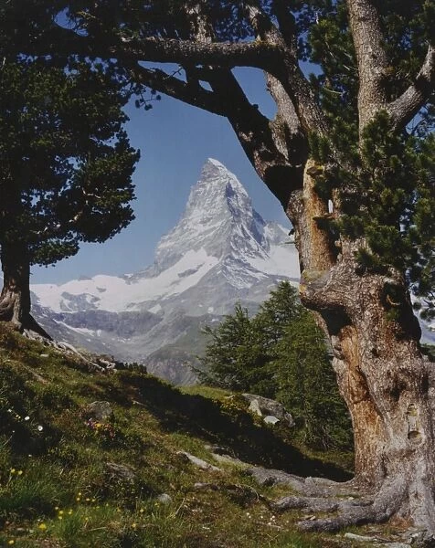 View of the Matterhorn between Switzerland and Italy