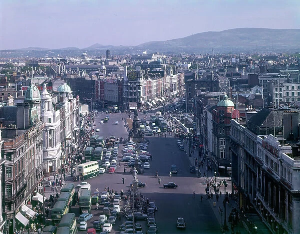 View of O'Connell Street from Nelson's Pillar, Dublin