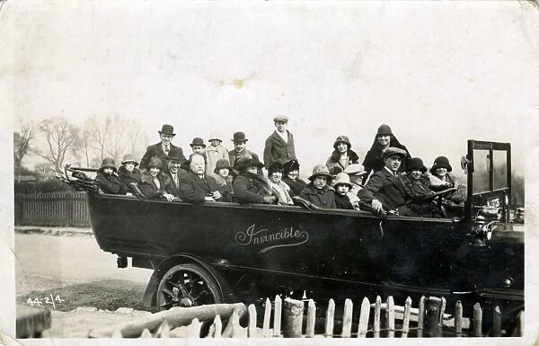 Vintage Charabanc with Passengers, Southend-on-Sea, Essex