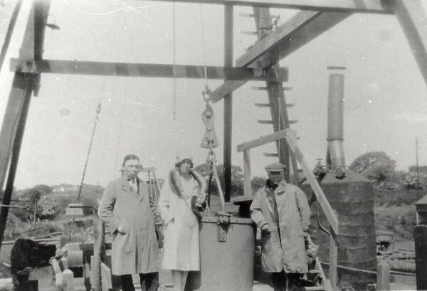 Three visitors, Hook Colliery, Pembrokeshire, South Wales