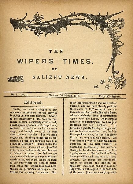 The Wipers Times, or Salient News, 1916