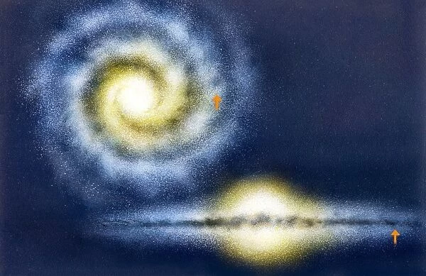 Earth in the Milky Way, artwork C017  /  0768