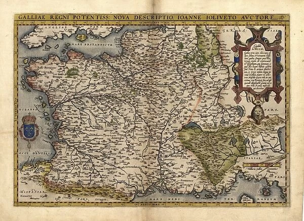 Orteliuss map of France, 1570