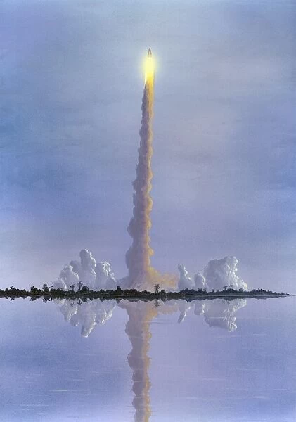 Space Shuttle launch, artwork