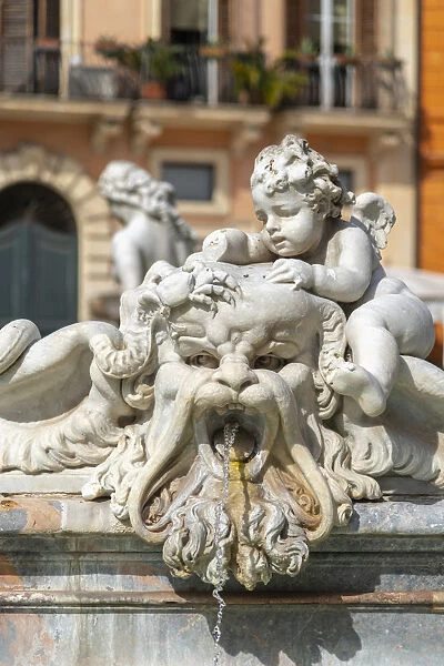 Fontana del Nettuno, Piazza Navona, Ponte, Rome, Lazio, Italy, Europe