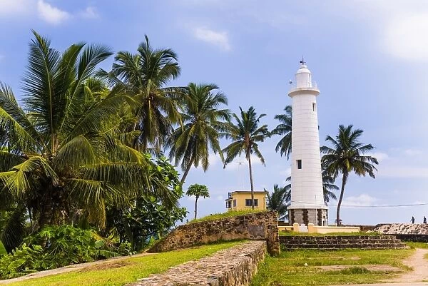 Galle lighthouse in the Old Town of Galle, UNESCO World Heritage Site, Sri Lanka, Asia
