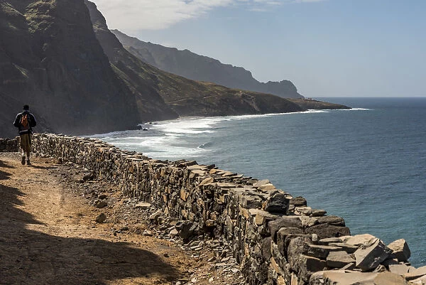 africa, Cape Verde, Santo Antao. The coastal path
