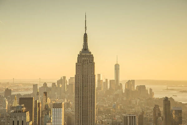 Empire State Building (One World Trade Center behind), Manhattan, New York City, New York