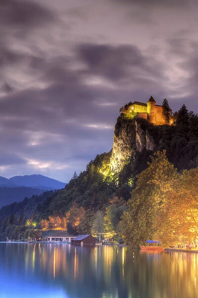 Slovenia, Bled, Lake Bled and Castle