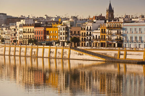 Spain, Andalucia Region, Seville Province, Seville, Waterfront view along the Rio
