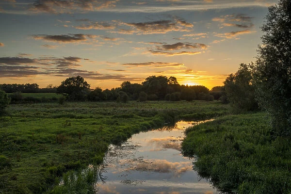 Sunset Reflections, Marston Marsh, Norwich, Norfolk, England