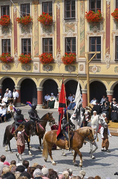 Traditional Wallenstein Procession in Memmingen, Allgaeu, Bavaria, Germany