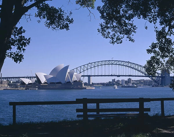 10000202. AUSTRALIA New South Wales Sydney The Opera House and Harbour Bridge