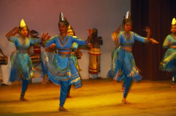 10022360. SRI LANKA Kandy Dancers Women in full costume performing