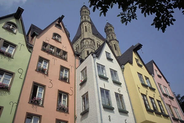 10023522. GERMANY North Rhine Westphalia Cologne Colourful tall